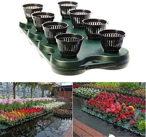 8Plugs /1pc Aquaponics Floating Pond Planter Basket- Hydroponic Island Gardens by Aquarium Supplies