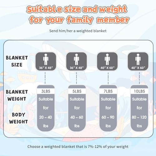 Weighted Blanket Kids 3lbs, 36"x48", Cooling Heavy Throw Blanket for 20-40lbs, Microfiber Soft Thick Big Blankets Weighted Comforter Breathable Gift for Sleeping, Grey