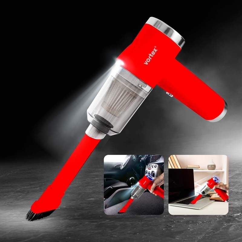 Vortex Aspirateur à Main sans Fil Pliable LED Crc90 Rouge