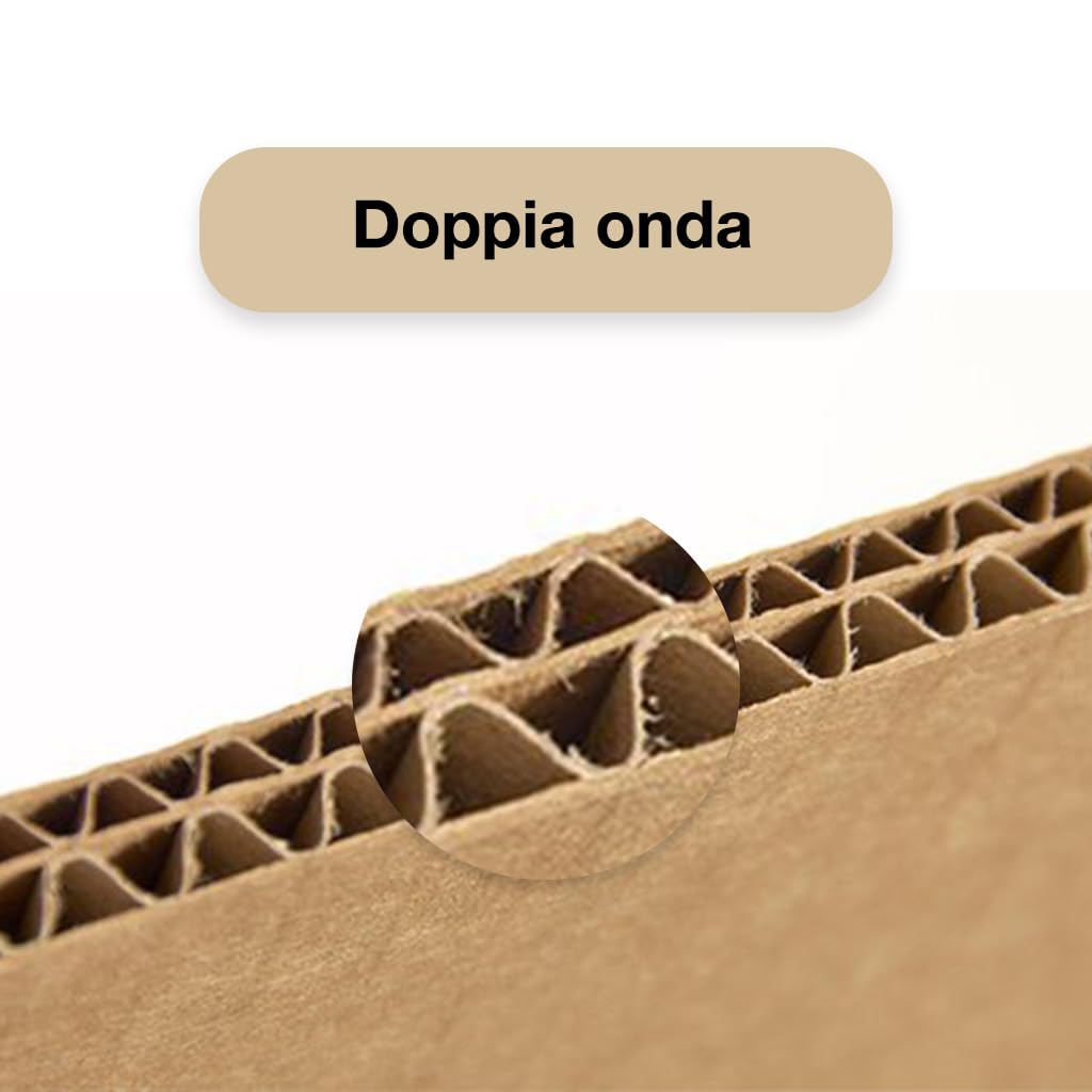60x50x115H - 5 Scatoloni Resistenti - Bauletti per capi appesi - Scatole Cartone Porta Abiti Con Asta In PvC- Mottola Packaging
