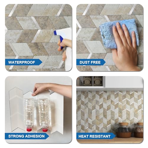 Protector contra salpicaduras para cocina MOFIT azulejos 3D para baños 7