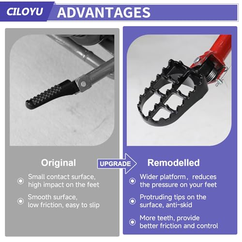 Image of Mini Bike Foot Pegs Assembly Kit Compatible with Coleman Minibike CT200U CT200U-EX BT200X CT200U-EXR CT100U CC100X Axis M200 196cc 200cc 97cc 100cc Engine Parts Left and Right Footrest