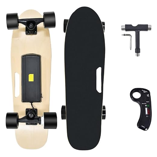 Electric Skateboard with Wireless Remote Control, Electric Longboard for Adults 7 Layers Maple Electric Skateboards, 20 MPH Top Speed, 10 Miles Range