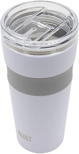 Miniatura 2 de Built Vaso de viaje aislado de 24 onzas con tapa con pajilla, vaso reutilizable de acero inoxidable, doble pared, resistente a derrames, apto para