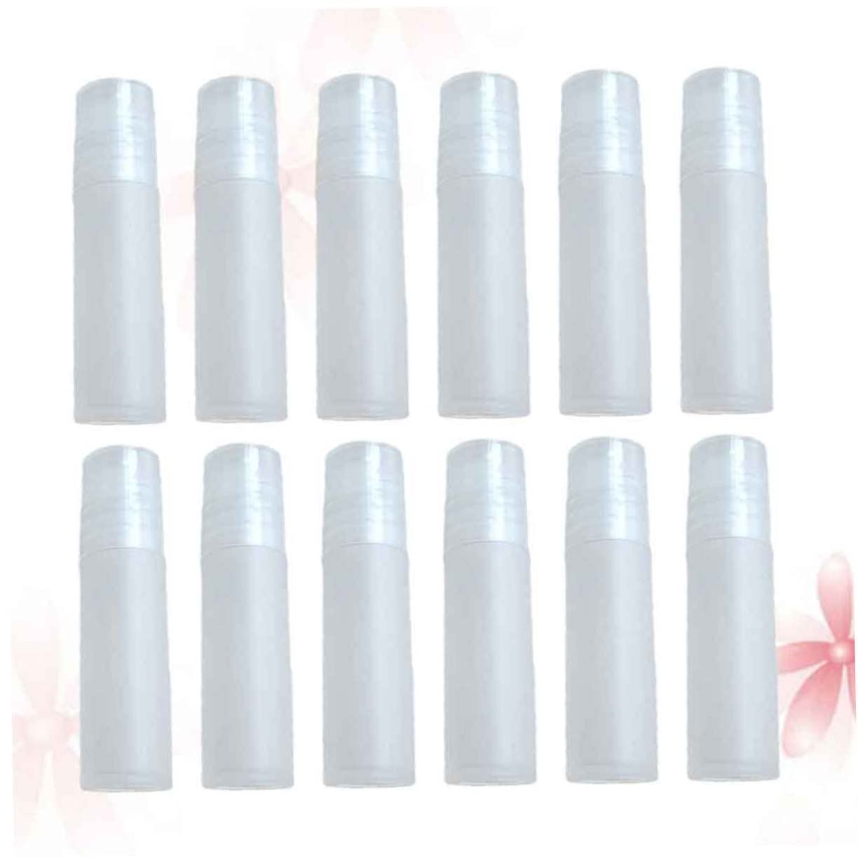 PACKOVE Bottiglia Roll-on 5ml Bianca in Pp, 100 Pezzi per Essenza