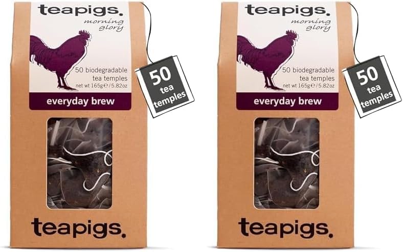 Teapigs Everyday Brew Tea Bags Made with Whole Leaves (2 Pack of 50 Teabags) Loose Leaf Quality English Breakfast Tea|Malty and Robust Black Tea
