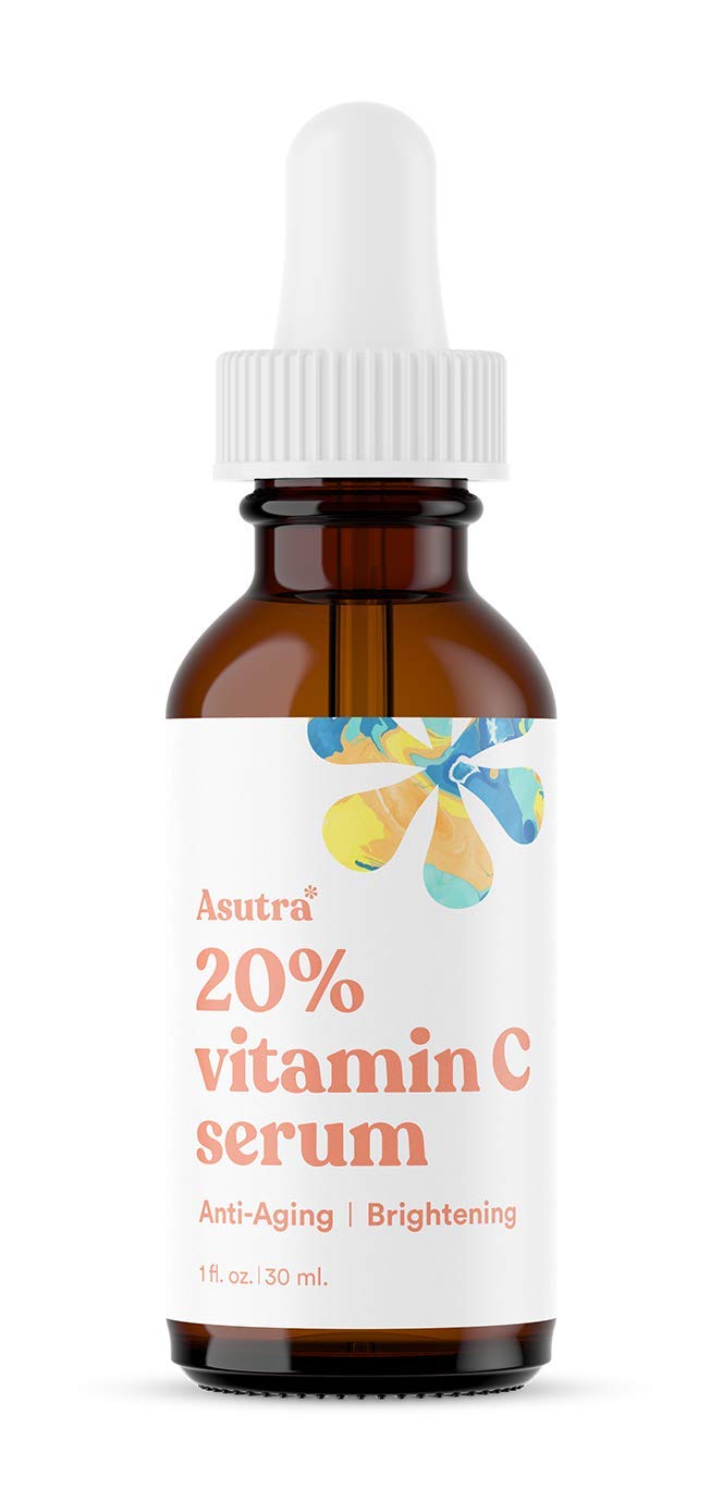 ASUTRA Anti-Aging 20% Vitamin C Serum, 1 fl oz | Boost Collagen | Helps Fade Sun Spots & Wrinkle Appearance | Ferulic & Hyaluronic Acid, Vitamin E, Aloe, Jojoba