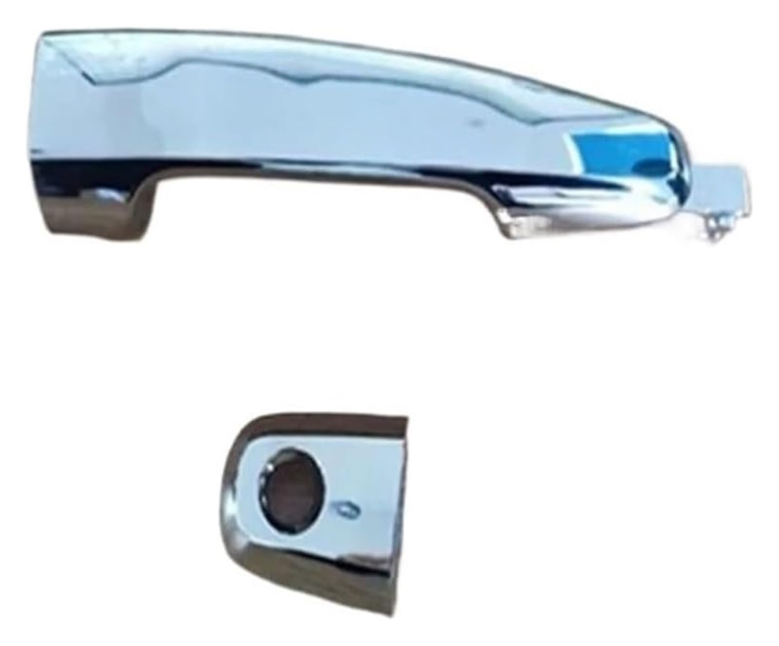 Qwqthgs Chrome Car Exterior Door Handle Cap For L200 For Triton 2005-2015 5716A0321 Exterior Outerside Front Car Door Handle(,Front Rh With Hole)
