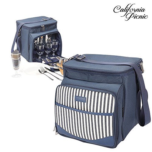 Picnic Basket Tote | Picnic Shoulder Bag Set | Stylish All-in-One Portable Picnic