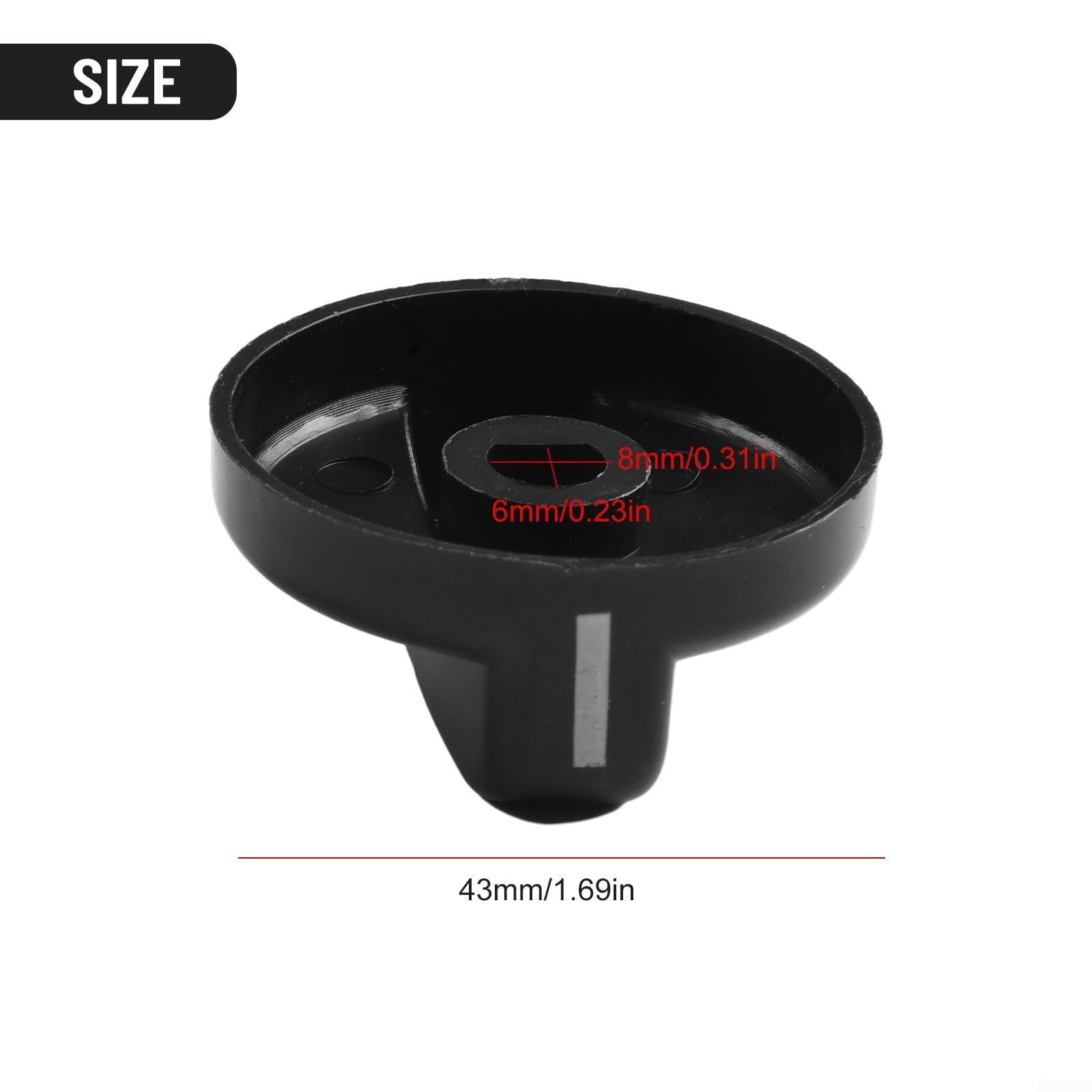 5 Stück Gasherdknäufe - 8 Mm Drehknöpfe Für Küchenherde Als Ersatzteile