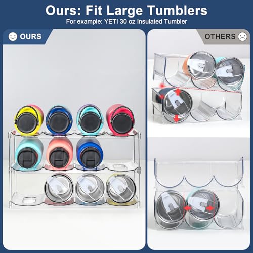 image for LANDNEOO 3 Tier Stackable Water Bottle Organizer Holder for Cabinet - 