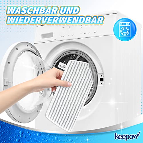 KEEPOW 2 Stück für Vileda Steam Plus XXL Dampfreiniger Ersatzbezug, Ersatzbezug Mit kräftigem Schrubberstreifen für Vileda Dampfreiniger Ersatzbezüge XXL (Kleine Menge Testset)