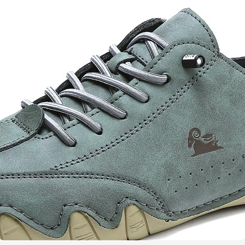 Man Handmade Shoes,Casual Shoes Slip On Flat Boat Shoes Low Top Men's Sneakers Non-Slip Breathable Men's Boots3