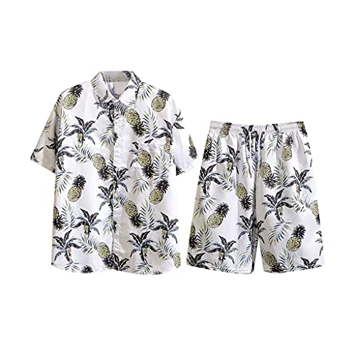 Costume décontracté pour hommes résolvant le choix de tenue d'été avec chemise et short de plage