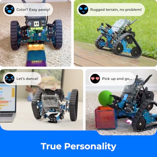 Makeblock mBot2 Rover Emo Robot Programming for Kids, Interactive Robotics Kit Learning and Outdoor Play, Remote Control Coding for Kids 8-12 and up, STEM Educational Building Toys Gifts - Image 4