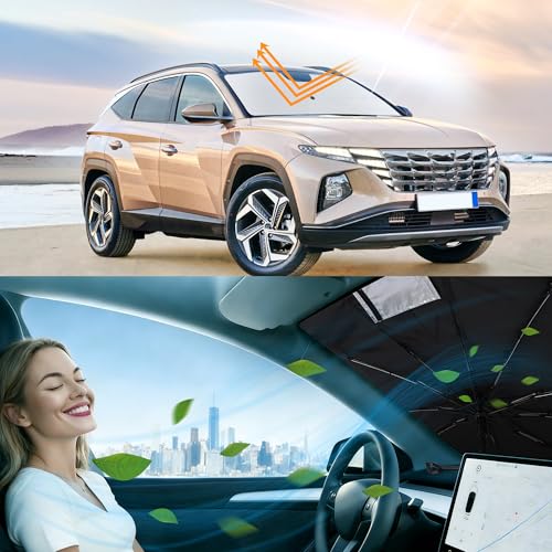 Image of Windshield Sun Shade Umbrella for 2016-2021 Tucson Hyundai
