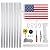 Voilamart 25 FT Sectional Flag Pole Heavy Duty Aluminum Outdoor In ground Flagpole with 3'*5' American Flag and Gold Ball for Residential or Commercial Use