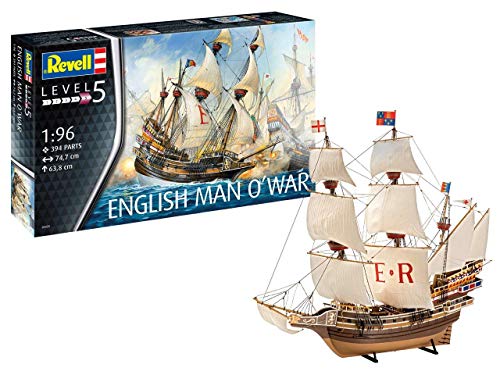 Maquette English Man O' War Revell 05429 - Voilier historique miniature à l'échelle 1/96