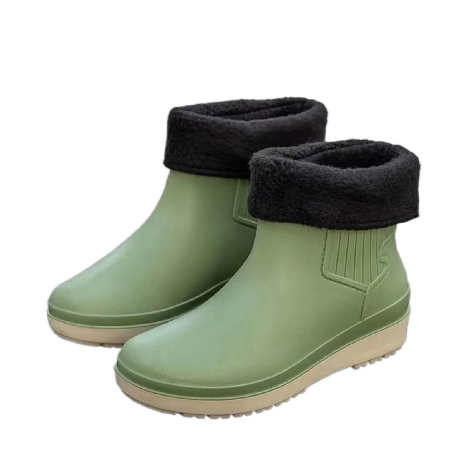 Womens Short Rain Boots Waterproof Chelsea Rain Boots for Ladies