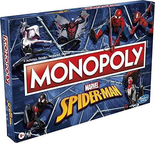 Hasbro Gaming Monopoly : édition Marvel Spider-Man, Jeu de Super-héros Amusant pour Enfants, Jeu...