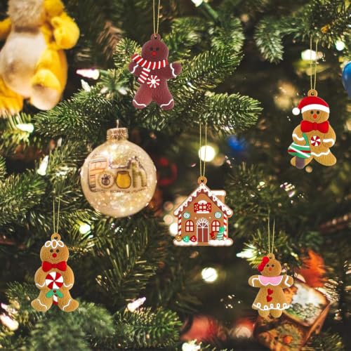 16pcs Gingerbread Man Ornaments for Christmas Tree Decorations - image 9