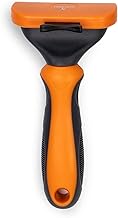 GLÜCKPET Orange Dog Brush, Removes Dead Hair, Self Cleaning Button