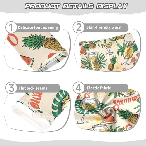 Summer Cocktails Colorful Girls Leggings,Workout Leggings for Girls Toddler Athletic Leggings Size for 3-10T3