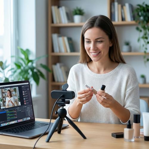 Image of Gohero 4K Webcam with Dual PDAF Autofocus, 2 Noise Reduction Mics, Auto Light Correction, Privacy Cover, 83 FOV, USB-A, for PC, Mac, Laptop, Video Calls Pro Series