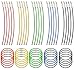 WZT 50 Pcs Wire Keychains 2mm 6.3 inches, Assorted Colored Cable Loops Stainless Steel Key Ring for Hanging Luggage Tag, Keyrings and ID Tag Keepers