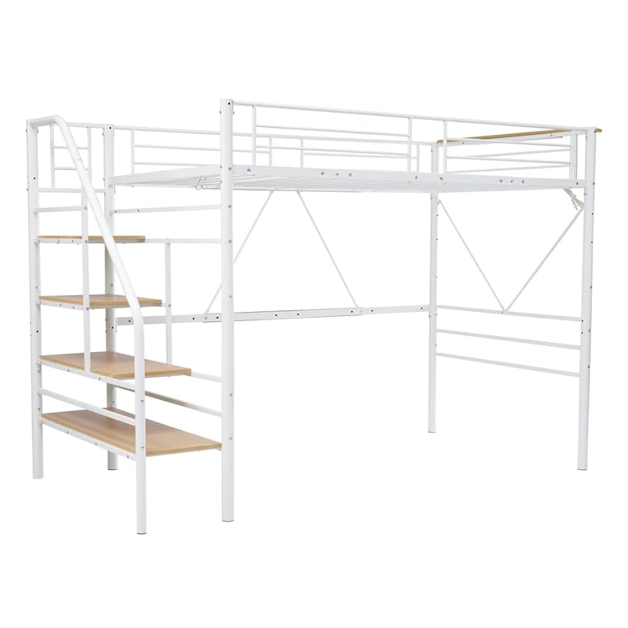 S ロフトベッド 階段付き S パイプベッド シングル コンセント付き 収納 ス ロフトベッド 階段付き コンセント付き パイプベッド 収納