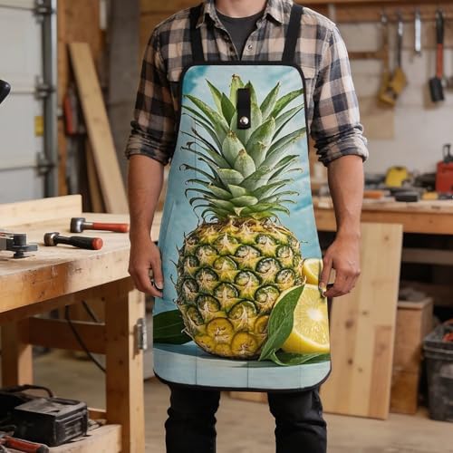 Delantal de trabajo Fresh Pineapple con bolsillos y ajuste miniatura 5