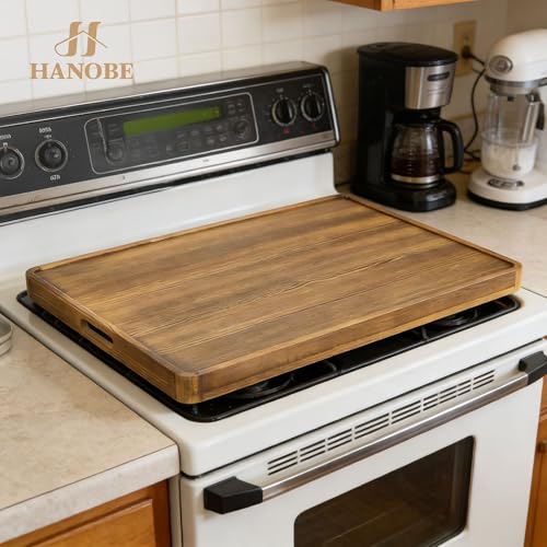 Cubierta de madera para estufa eléctrica y de gas Hanobe 30" miniatura 5