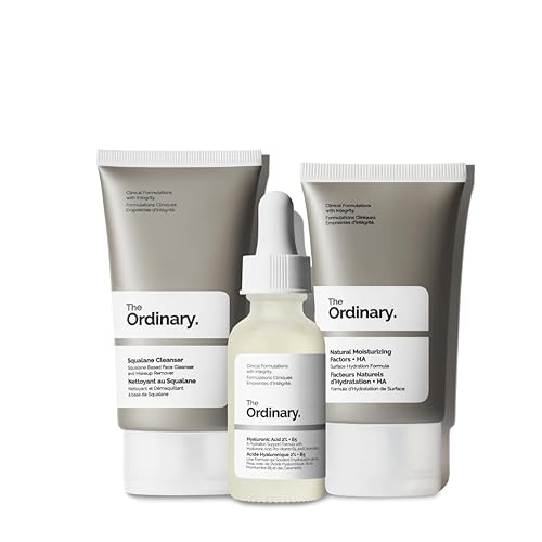 The Ordinary The Daily Set, Daily Skincare Routine with Squalane Cleanser, Hyaluronic Acid 2% + B5, and Natural Moisturizing Factors + HA | Skin Care Set