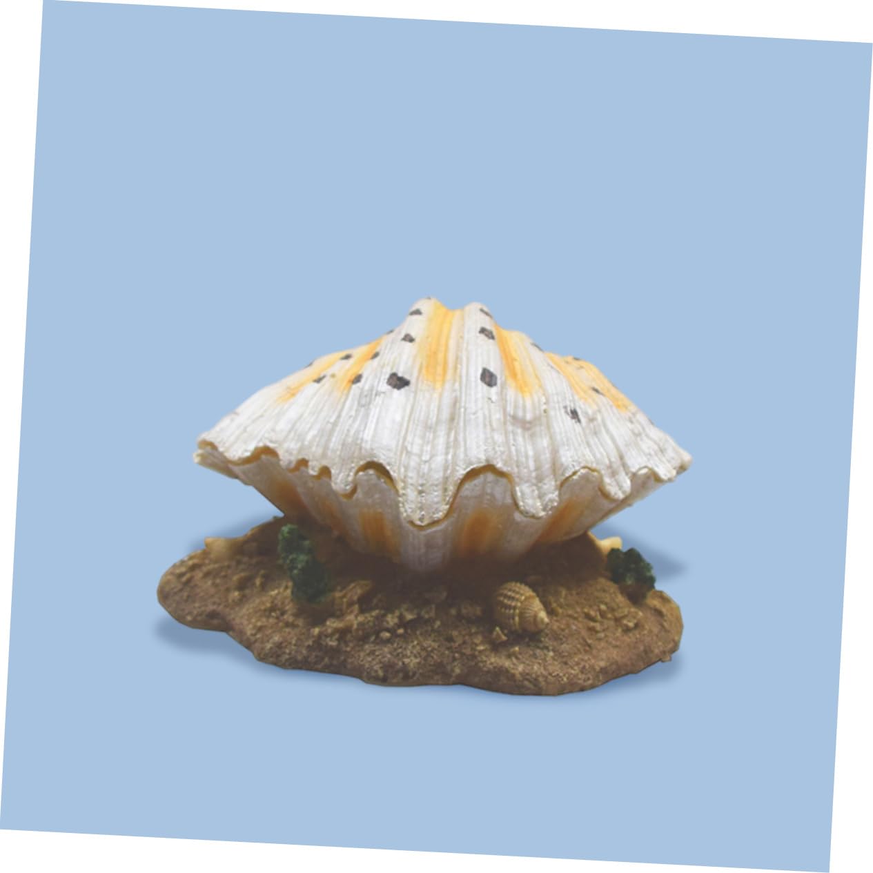 HOMSFOU 2 Stck. Aquarium Landschaftsgestaltung Dekoration aufzuchtfutter Fische Blow puster kalanchoe Fische züchten Muschel künstliche Schale Aquarium -Versteck Bubble-Maker-Ornament Harz
