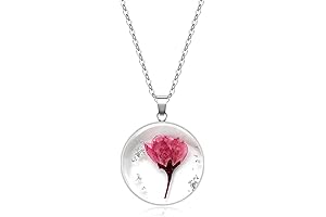 Birth Flower Necklace For August - Gladiolus Flower Necklace for Women