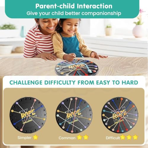Image of Mashes Chain Triangle Chess Game Triggle Rubber Band Game for Kids & Adults, Fun Family Board Game, Brain Teaser Puzzle, Interactive Chess Set for 2-4 Players, Multicolour (Rope Game Set)