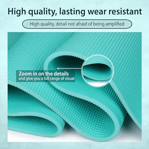 Image of YOGTAPAS EVA +TPE Prenatal Yoga Mat for Pregnant Women 8mm Thick Anti-Skid, Water /Dirt Proof, Lightweight Exercise Mat Home Exercise Fitness | Textured Surface | Color - Army Green | 2x6ft Size