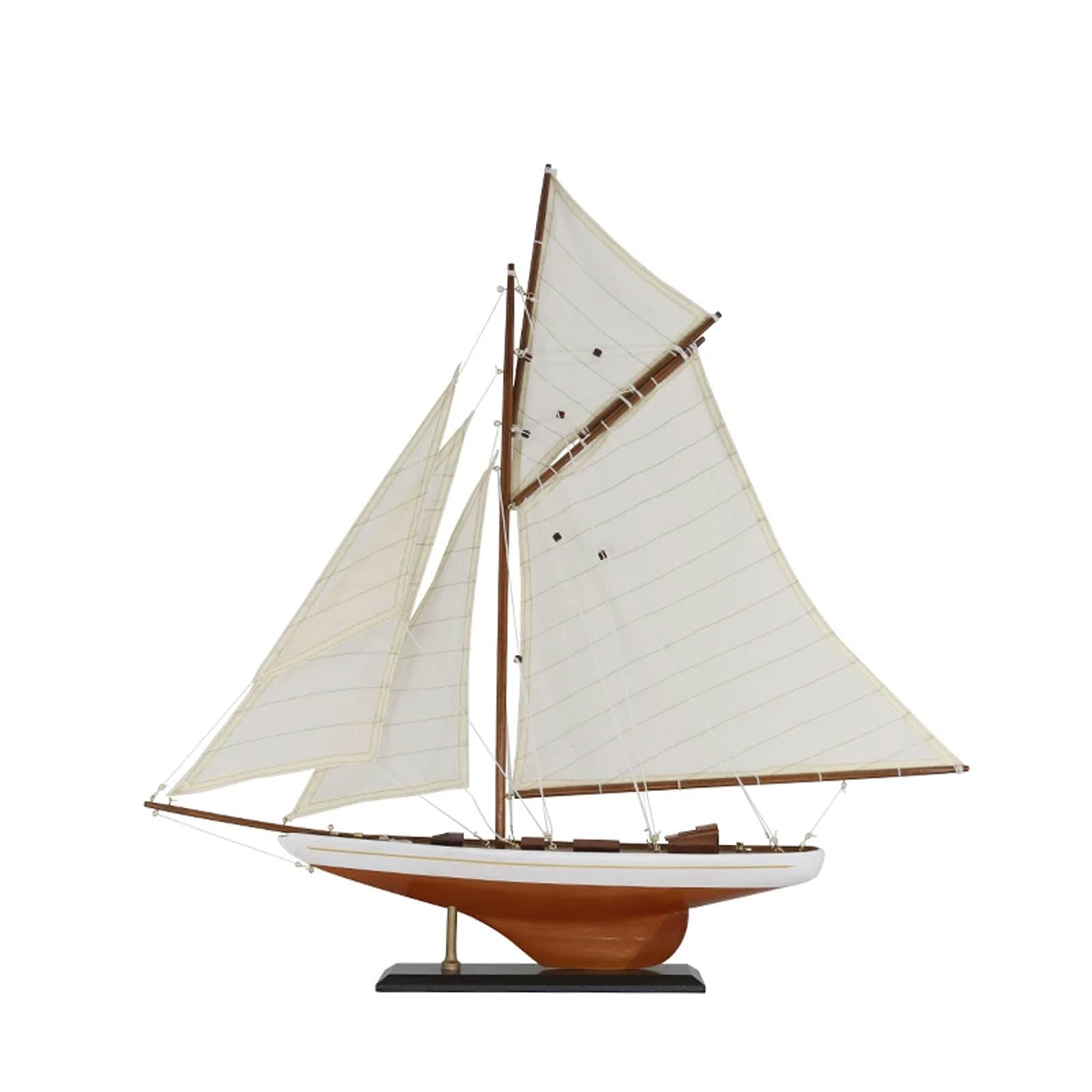 YLME Modello di Barca a Vela d'Epoca Ornamento in Legno a Forma di Barca a Vela | Decorazioni nautiche e marittime per soggiorno, ufficio, mensole, regalo per gli amanti della vela