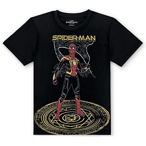 Image of Kidsville Spiderman Featured Tshirt for Boys Black