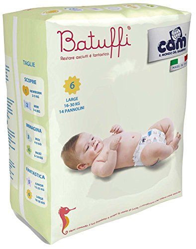 Cam Il Mondo del Bambino Pannolini, Misura 6, 16/30 kg - 14 Pezzi
