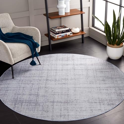 Tapete Safavieh Tacoma redondo 4 pies gris claro y gris miniatura 1