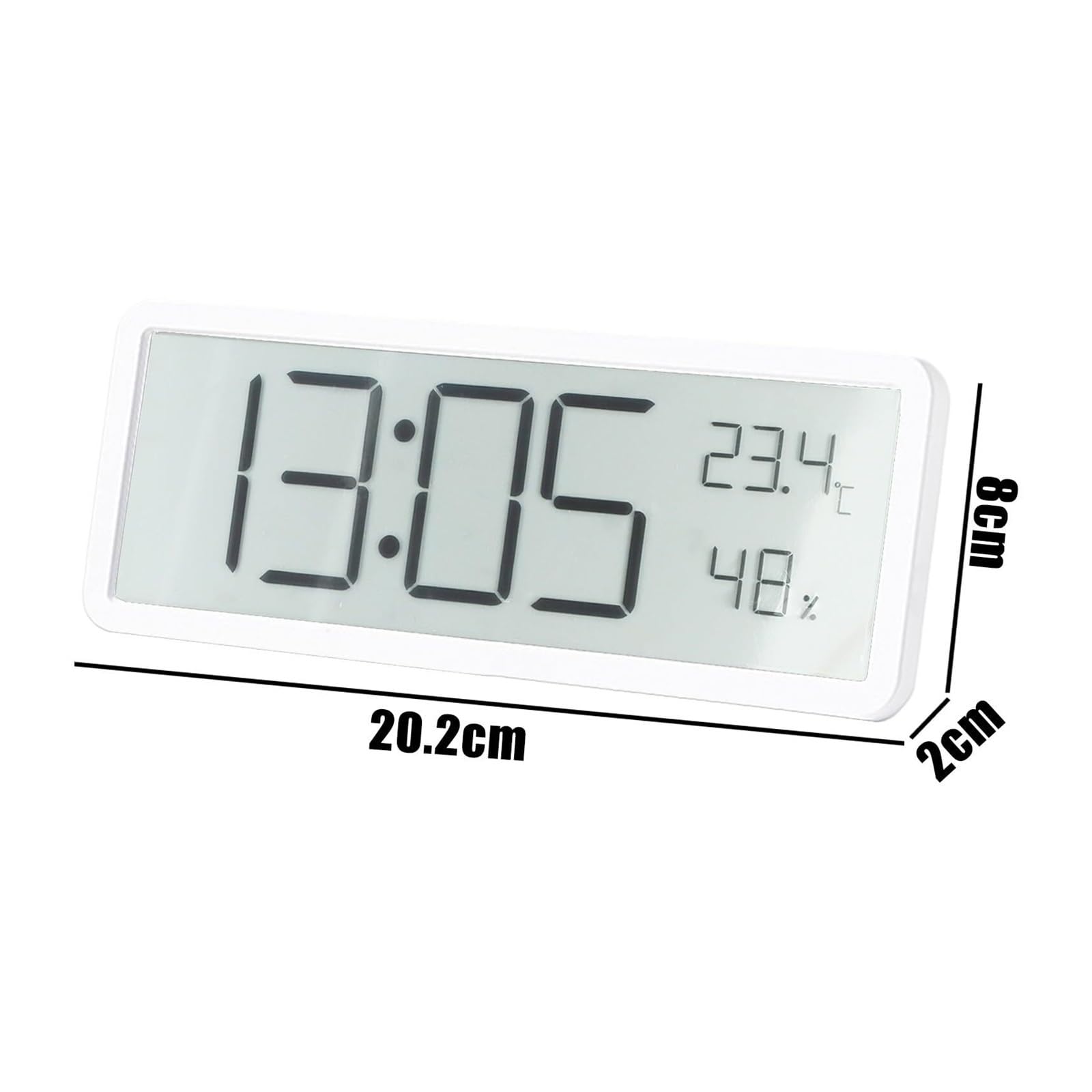 Wecker, digital, batteriebetrieben, rechteckig, elektronische Uhr für Zuhause, Wohnzimmer, Schlafzimmer, Büro (schwarz)