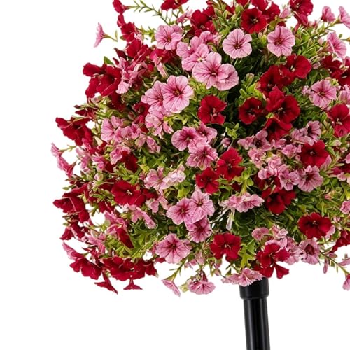 Petunias artificiales de 45 cm con acabado realista premium para exterior 7