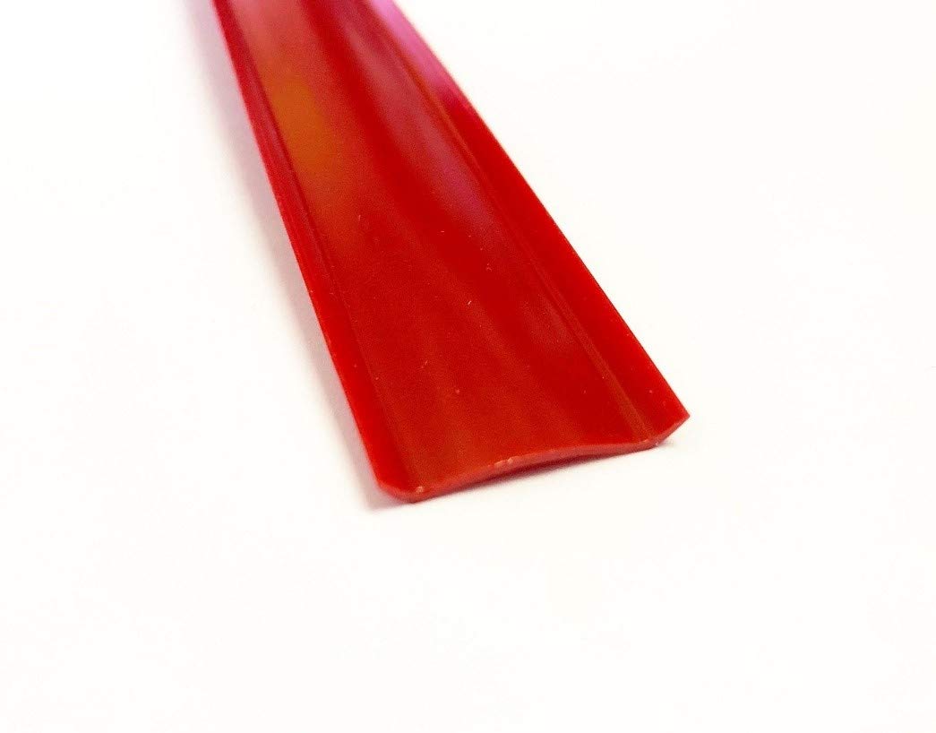 Inserto per modanatura, in vinile rosso da 2,2 cm, copertura a vite flessibile per camper e rimorchio da viaggio (15,2 m, colore rosso)