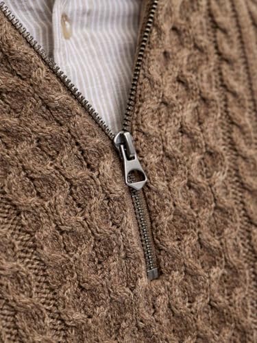 Jersey de punto para hombre con cuello alto ajustable de diseño casual 6