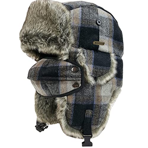 Unisex Winter Trapper Hat with Ear Flaps and...