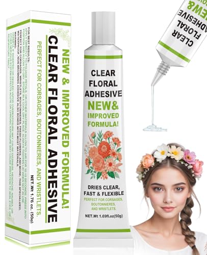 1 Pack 50g Floral Adhesive Floral Glue for Fresh Flowers Corsages Boutonnieres Wristlets Fast Drying Waterproof Liquid Adhesive