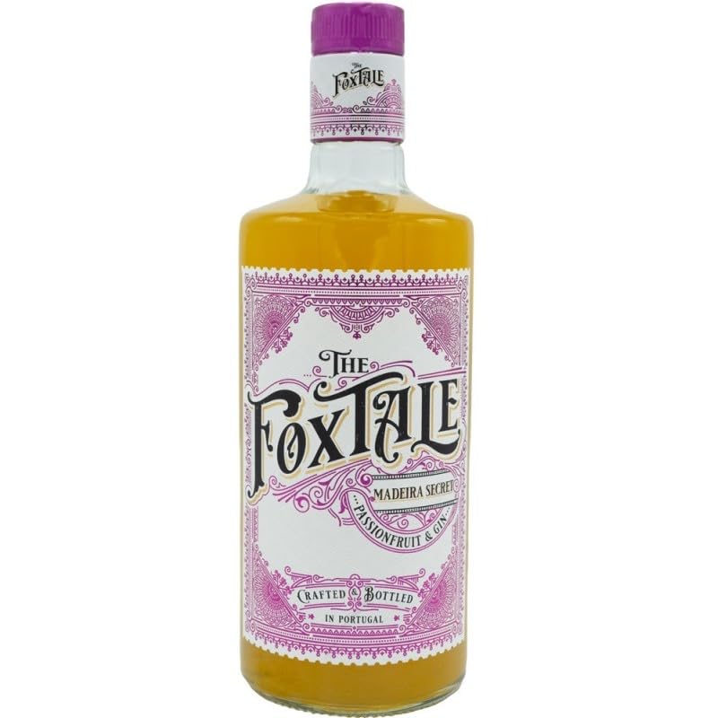 Gin The Foxtale Fruta de la Pasión 40% Vol. – Ginebra Portuguesa Exótica y Aromática, Perfecta para Gin Tonics Tropicales y Cócteles Originales