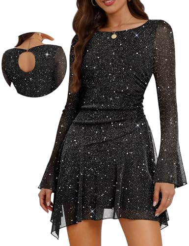 Aupuls Sparkly Prom Dresses for Women Spring Short Going Out