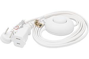 FIRMERST Foot Switch Extension Cord for Convenient Floor Lamp and Holiday Lighting